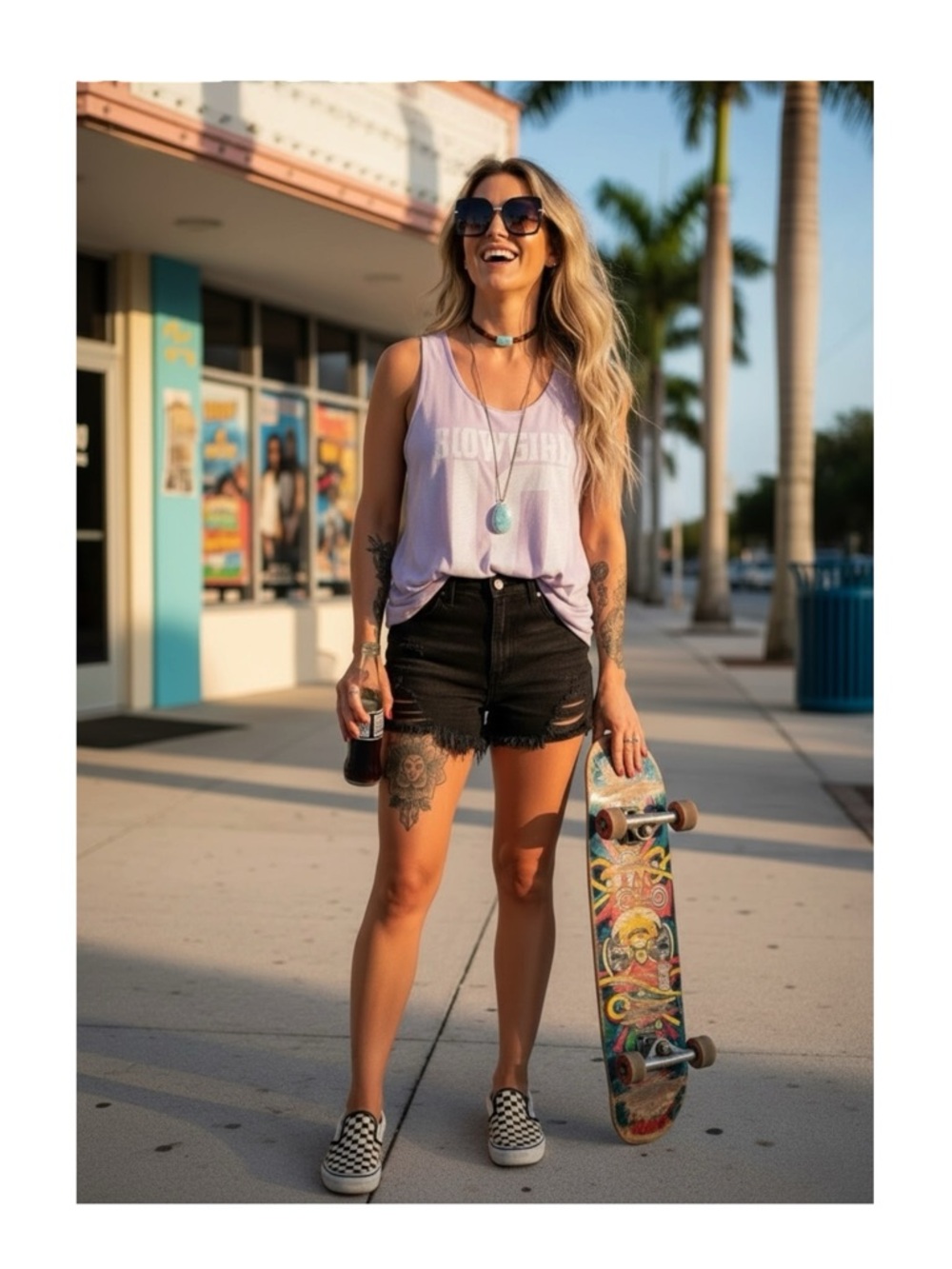 OG: Wildfox Couture ♕ Cowgirl 10 Cutoff Muscle Tee Tank Top ♕ Lilac Blush ♕ Med - Picture 15 of 16